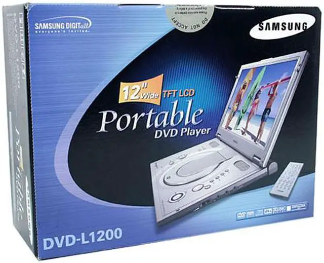 Alt view image 9 of 9 - SAMSUNG DVD-L1200 Portable DVD Players W/ 12.1" 16:9 LCD & Extremely Thin Design