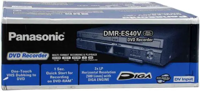 Alt view image 10 of 10 - Panasonic DVD Recorder & VCR Combo DMR-ES40V