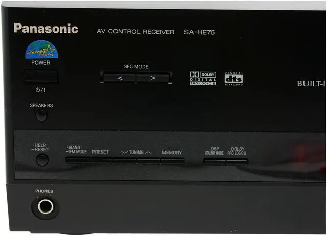 Alt view image 3 of 9 - Panasonic SA-HE75 5.1-Channel Black Home Theater Receiver