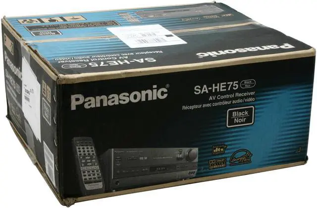 Alt view image 9 of 9 - Panasonic SA-HE75 5.1-Channel Black Home Theater Receiver