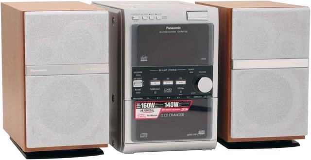 Main image of Panasonic CD/Cassette/MP3/Radio 5-Disc Changer Shelf System SC-PM71SD