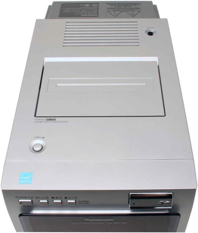 Alt view image 5 of 19 - Panasonic CD/Cassette/MP3/Radio 5-Disc Changer Shelf System SC-PM71SD