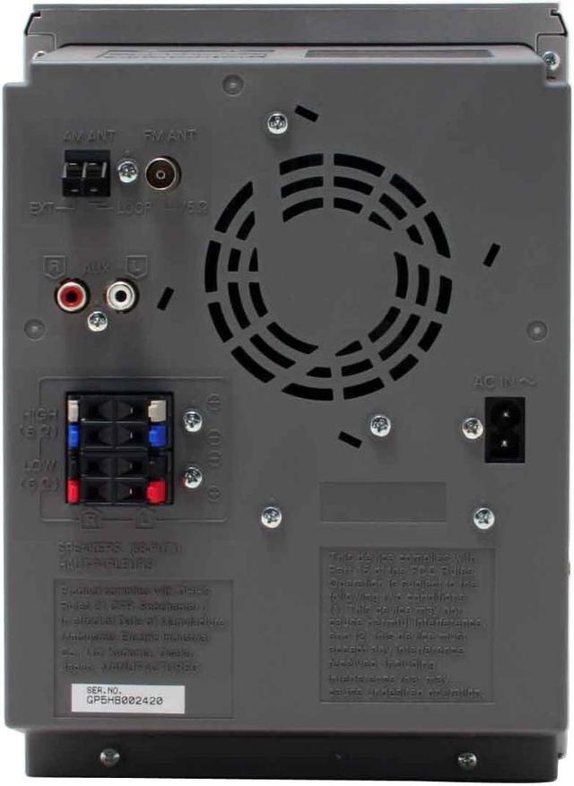 Alt view image 7 of 19 - Panasonic CD/Cassette/MP3/Radio 5-Disc Changer Shelf System SC-PM71SD