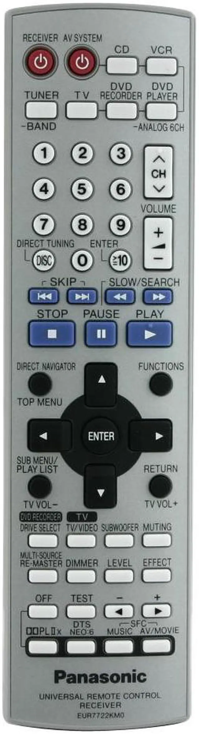 Alt view image 8 of 9 - Panasonic SA-XR55S 7.1-Channel Silver Home Theater Receiver