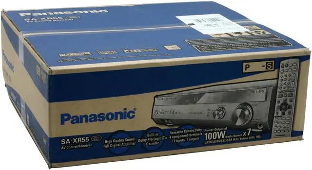 Alt view image 9 of 9 - Panasonic SA-XR55S 7.1-Channel Silver Home Theater Receiver