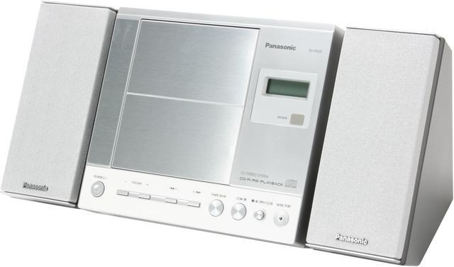 Alt view image 2 of 16 - Panasonic CD/MP3/Radio 1-Disc Changer Shelf System SC-EN25