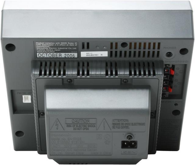 Alt view image 8 of 16 - Panasonic CD/MP3/Radio 1-Disc Changer Shelf System SC-EN25