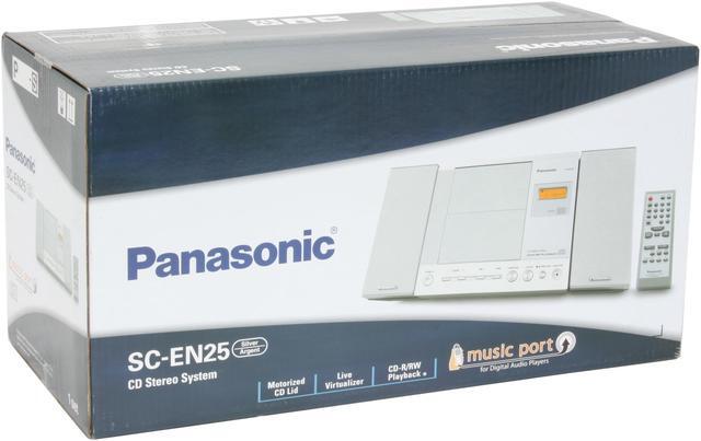 Alt view image 16 of 16 - Panasonic CD/MP3/Radio 1-Disc Changer Shelf System SC-EN25