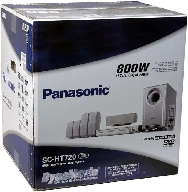 Alt view image 6 of 6 - Panasonic SC-HT720 5-DVD Changer Home Theatre System