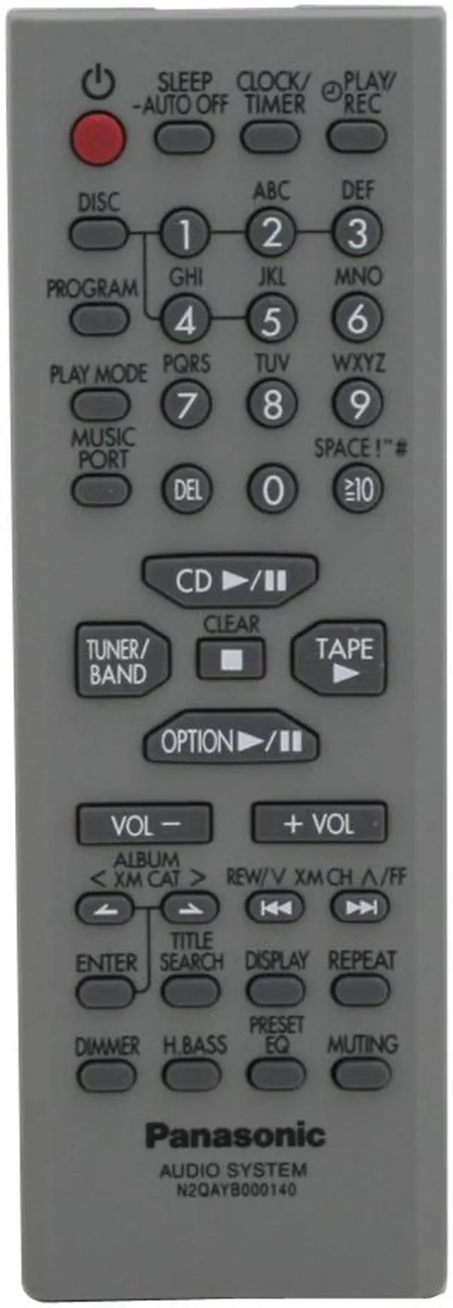 Alt view image 11 of 14 - Panasonic CD/Cassette/Radio 5-Disc Changer Mini Audio System SC-AK450