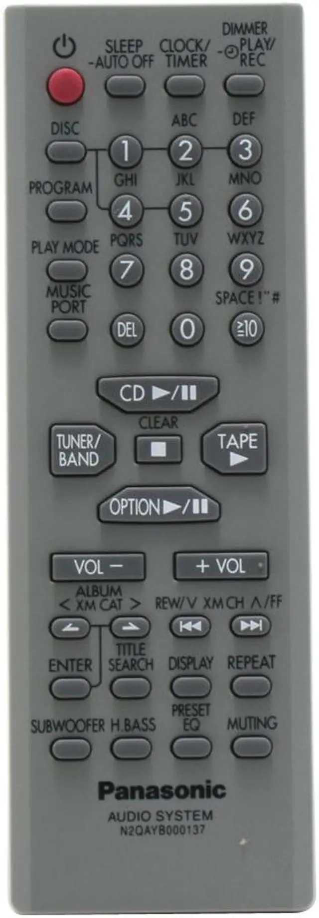 Alt view image 11 of 12 - Panasonic CD/Cassette/Radio 5-Disc Changer Mini Audio System SC-AK750