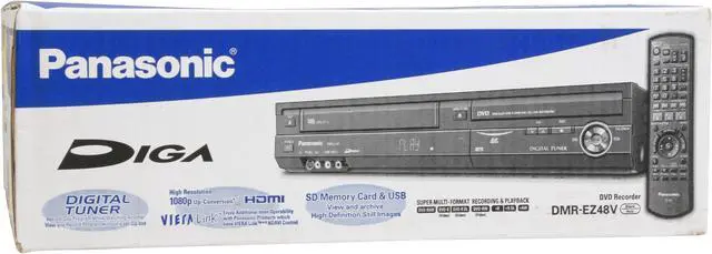 Alt view image 18 of 18 - Panasonic DVD Recorder & VCR Combo DMR-EZ48VK