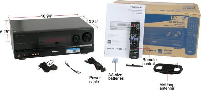 Alt view image 7 of 7 - Panasonic SA-BX500 7.1-Channel AV Control Receiver with High Quality Amplifier