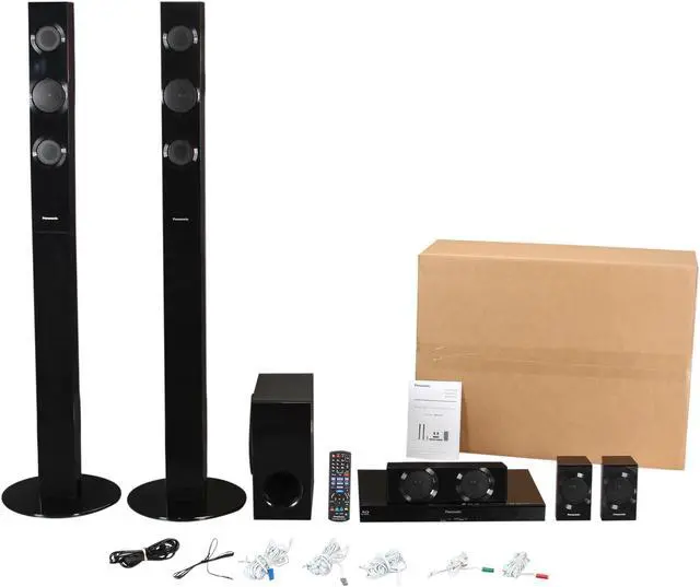 Alt view image 20 of 20 - Panasonic 5.1 Home Theater System with 3D Blu-ray Player, SC-BTT196