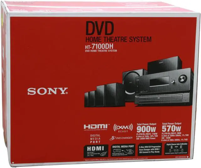 Alt view image 20 of 20 - SONY HT-7100DH 5.1CH 5 Disc Home Theater Component System