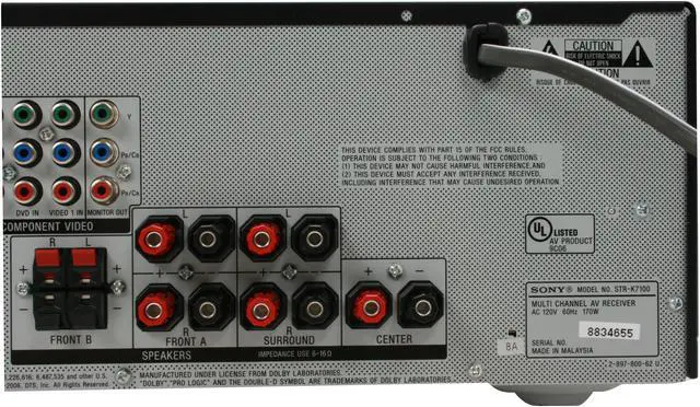 Alt view image 9 of 20 - SONY HT-7100DH 5.1CH 5 Disc Home Theater Component System
