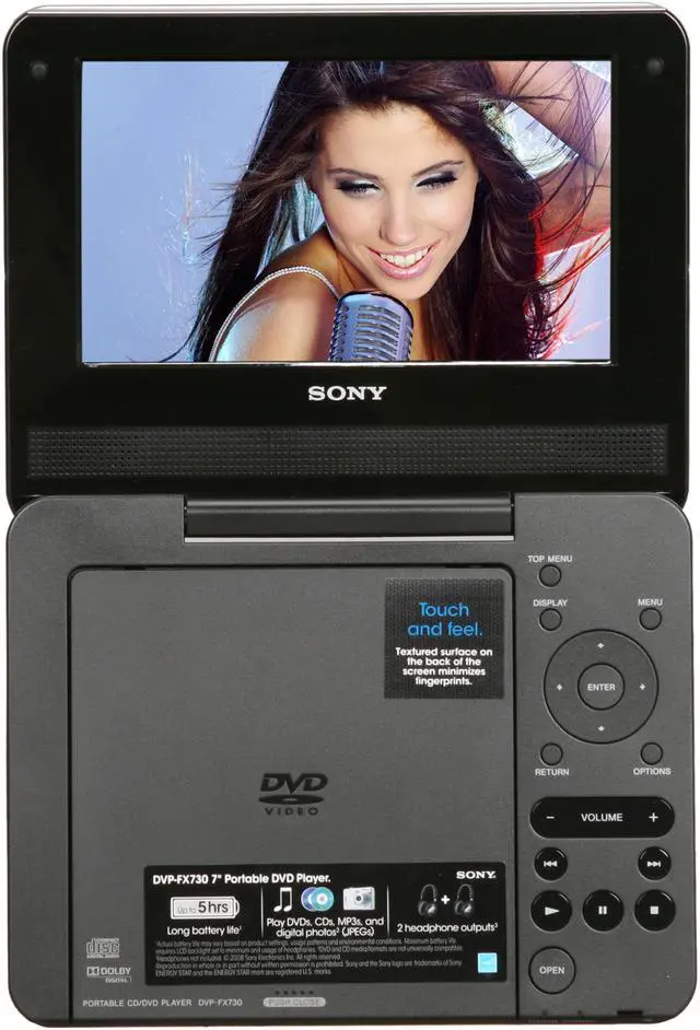 Alt view image 10 of 11 - SONY DVP-FX730 7" Portable DVD Player