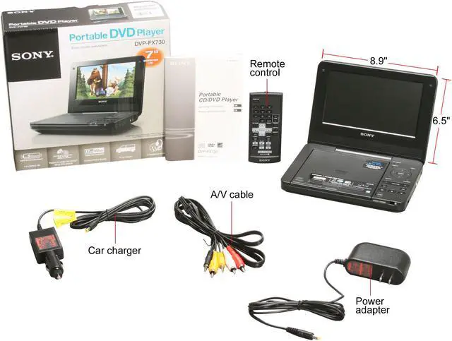 Alt view image 11 of 11 - SONY DVP-FX730 7" Portable DVD Player