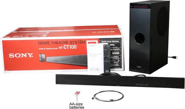 Alt view image 7 of 7 - SONY HT-CT100 Sound Bar with Subwoofer Home Theater System
