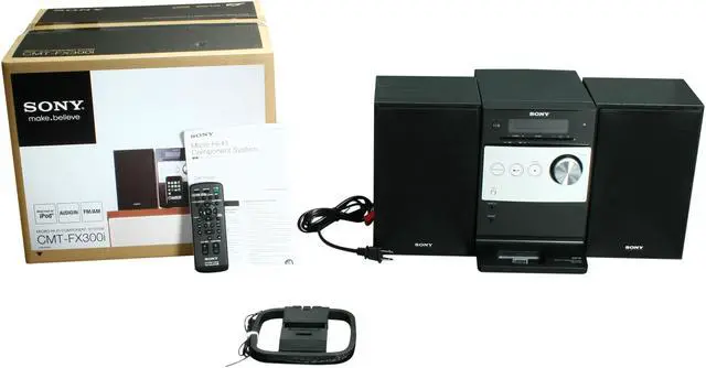 Alt view image 10 of 10 - SONY CD/MP3/Radio 1-Disc Changer Micro Hi-Fi System CMT-FX300i