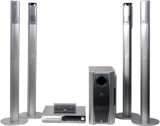 Alt view image 2 of 10 - JVC TH-M606 5.1CH 1000W Home Theater System w/ 5-DVD Changer