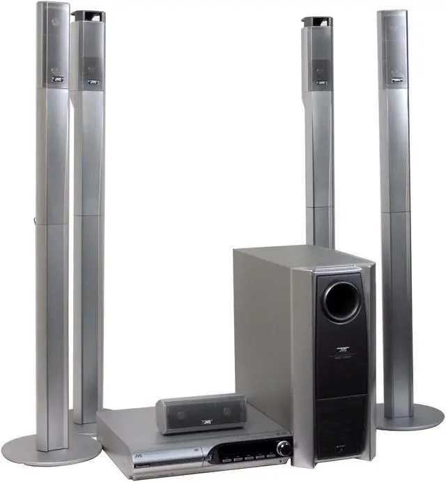 Alt view image 3 of 10 - JVC TH-M606 5.1CH 1000W Home Theater System w/ 5-DVD Changer