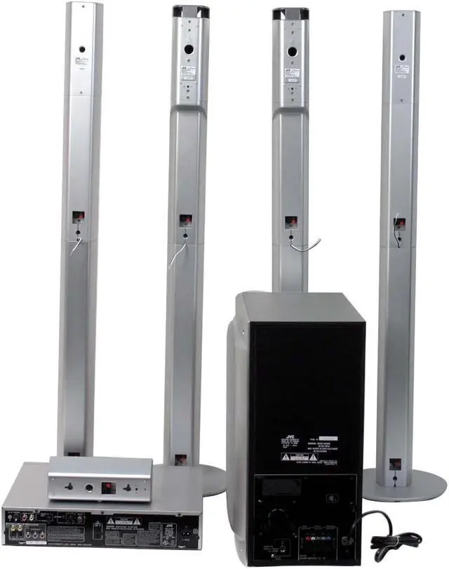 Alt view image 4 of 10 - JVC TH-M606 5.1CH 1000W Home Theater System w/ 5-DVD Changer