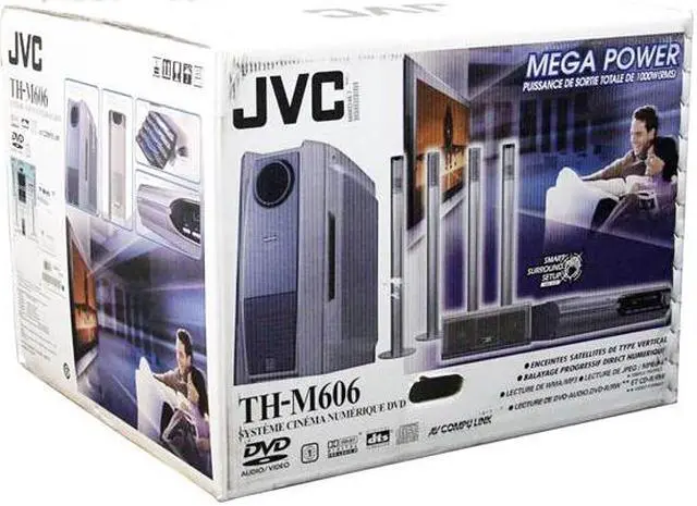 Alt view image 10 of 10 - JVC TH-M606 5.1CH 1000W Home Theater System w/ 5-DVD Changer