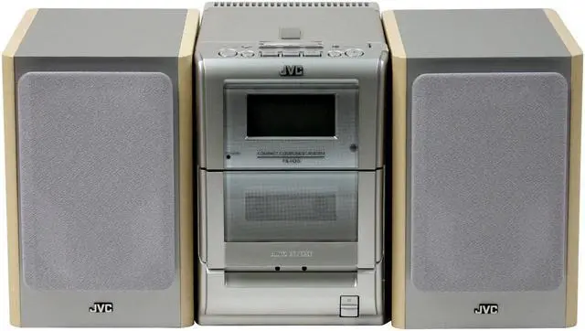 Alt view image 2 of 8 - JVC CD/Cassette/Radio 1-Disc Changer Shelf System FS-H30