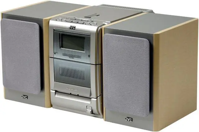 Alt view image 4 of 8 - JVC CD/Cassette/Radio 1-Disc Changer Shelf System FS-H30