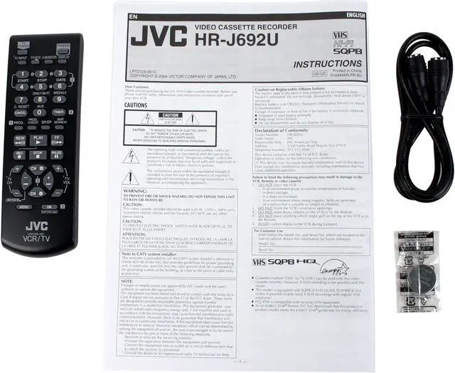 Alt view image 5 of 6 - JVC HR-J692U VHS VCR Recorder, Hi-Fi Stereo with MTS Decoder