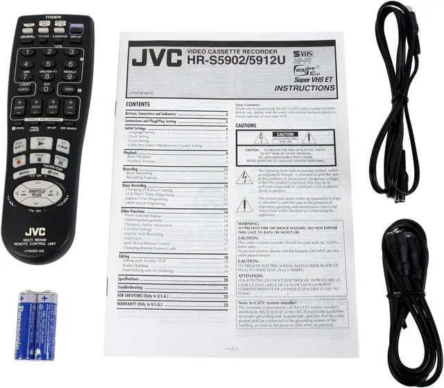 Alt view image 5 of 6 - JVC HR-S5912U Super VHS VCR Recorder