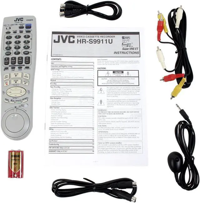 Alt view image 5 of 6 - JVC HR-S9911U Super VHS VCR Recorder