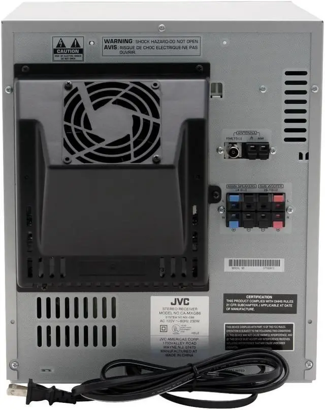 Alt view image 5 of 11 - JVC CD/Cassette/MP3/Radio 3-CD Carousel Changer Mini Audio System MX-GB6