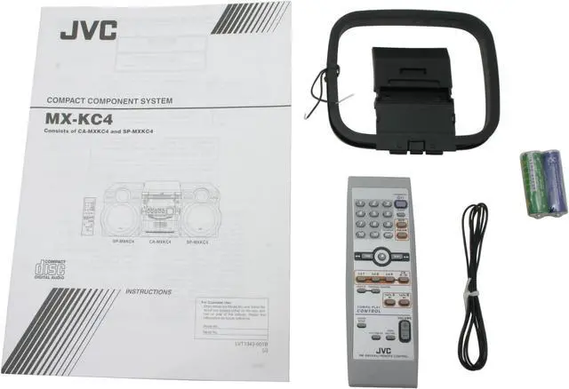 Alt view image 7 of 8 - JVC CD/Cassette/MP3/Radio 3-CD Carousel Changer Mini Audio System MX-KC4