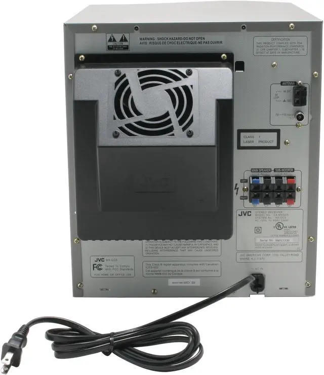 Alt view image 3 of 7 - JVC CD/MP3/Radio 3-Disc Changer Mini Audio System MX-GC5