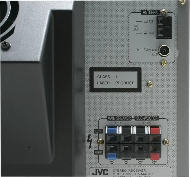 Alt view image 5 of 7 - JVC CD/MP3/Radio 3-Disc Changer Mini Audio System MX-GC5