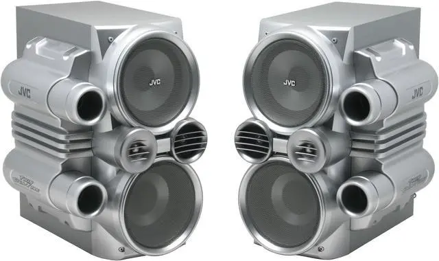 Alt view image 6 of 8 - JVC DVD/CD/Cassette/MP3 5-DVD Tray Changer Mini Video System HX-D7