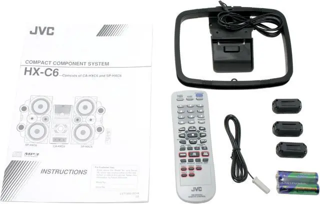 Alt view image 7 of 8 - JVC DVD/CD/Cassette/MP3 5-DVD Tray Changer Mini Video System HX-D7