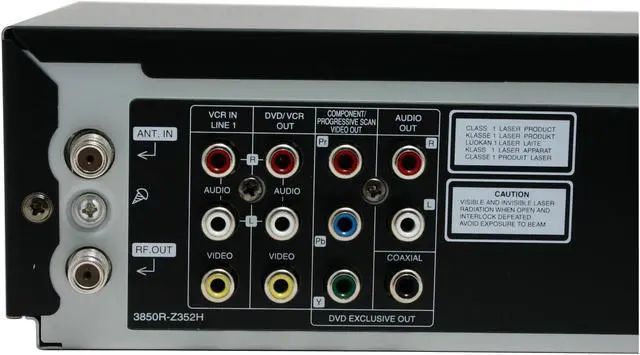 Alt view image 7 of 9 - JVC DVD Player & VCR Combo HRXVC18B