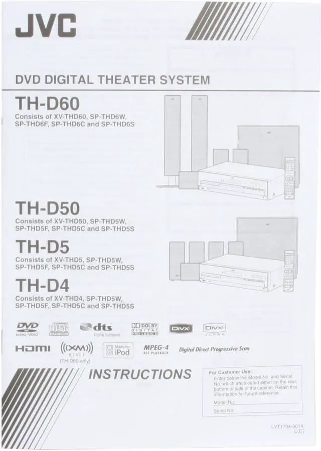 Alt view image 10 of 12 - JVC THD-50 Home Theater in a Box