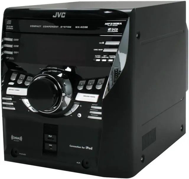 Alt view image 2 of 13 - JVC CD 3-Disc Changer Shelf System MX-KC58