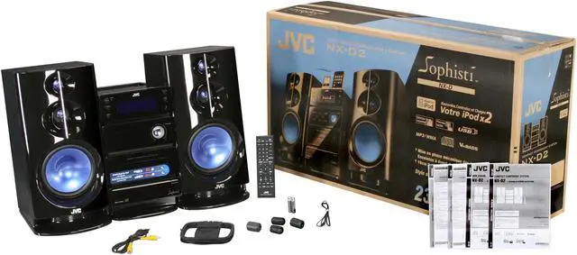 Alt view image 12 of 12 - JVC Dual iPod Dock Mini Stereo Audio System NX-D2