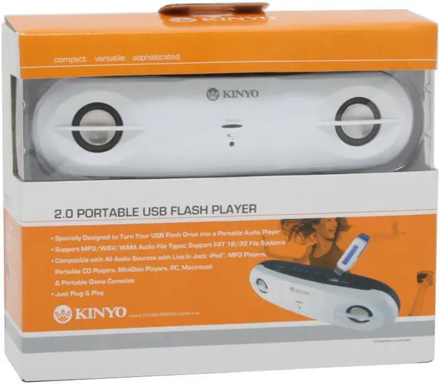 Alt view image 6 of 6 - KINYO MB-200 2 Watts 2.0 Portable USB Flash Player