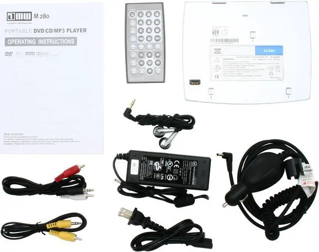 Alt view image 8 of 9 - AMW M280 Portable DVD Player W/ 7" 16:9 LCD