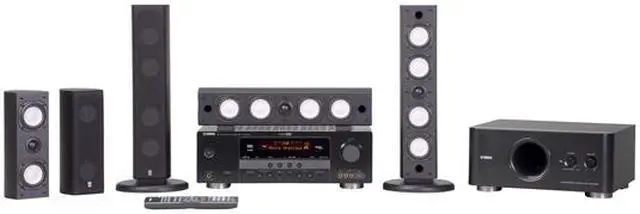 Main image of YAMAHA YHT-590BL Black 5.1 Channel Home Theater in a Box System
