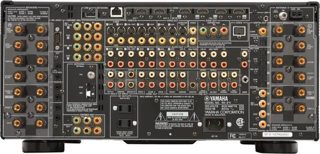 Alt view image 7 of 12 - YAMAHA RX-Z11BL 11.2-Channel Digital Home Theater Receiver