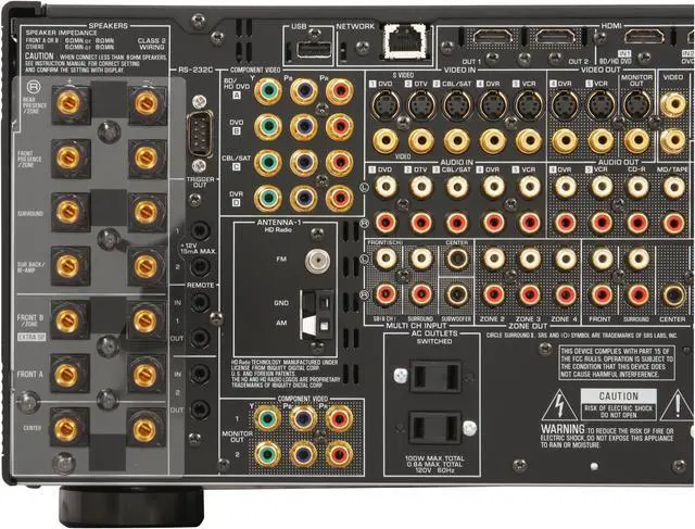 Alt view image 8 of 12 - YAMAHA RX-Z11BL 11.2-Channel Digital Home Theater Receiver