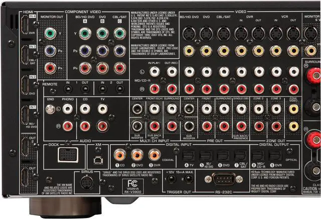 Alt view image 8 of 14 - YAMAHA RX-V3900BL 7.1-Channel Network Home Theater Receiver