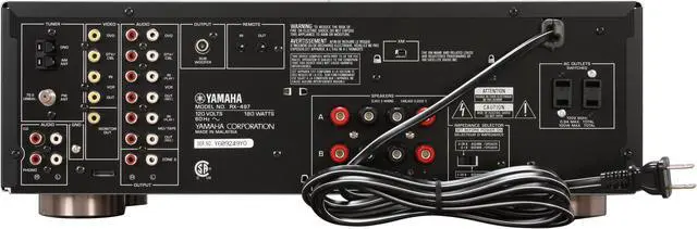 Alt view image 8 of 15 - YAMAHA RX-497 Stereo Natural Sound AM/FM Stereo Receiver